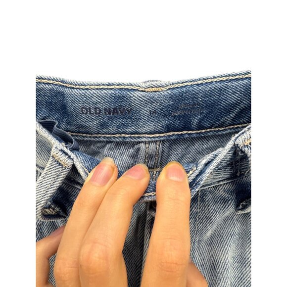 Old Navy Denim Shorts Women's Size 14 Blue Cutoff Jean Casual Summer Embroidery - Picture 3 of 5